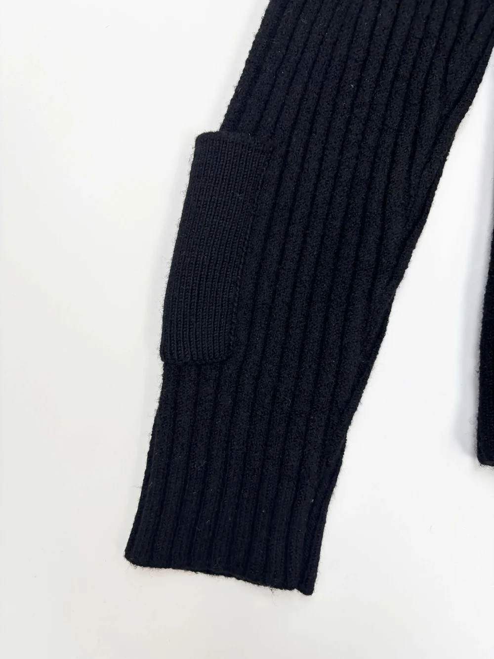 Helmut Lang ribbed knit patch sweater — JAMES VELORIA